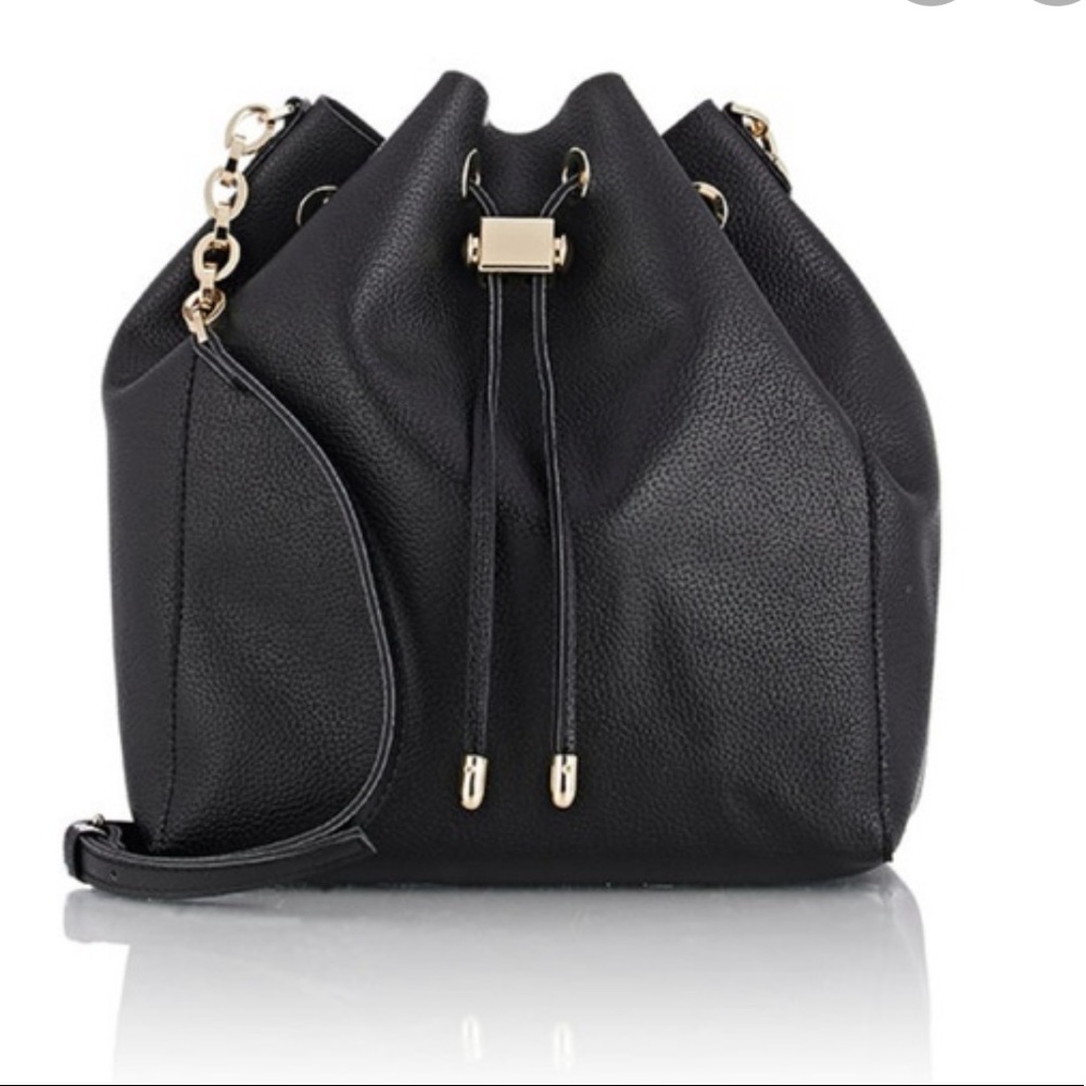 Deux Lux Vegan bucket bag with gold chain accents